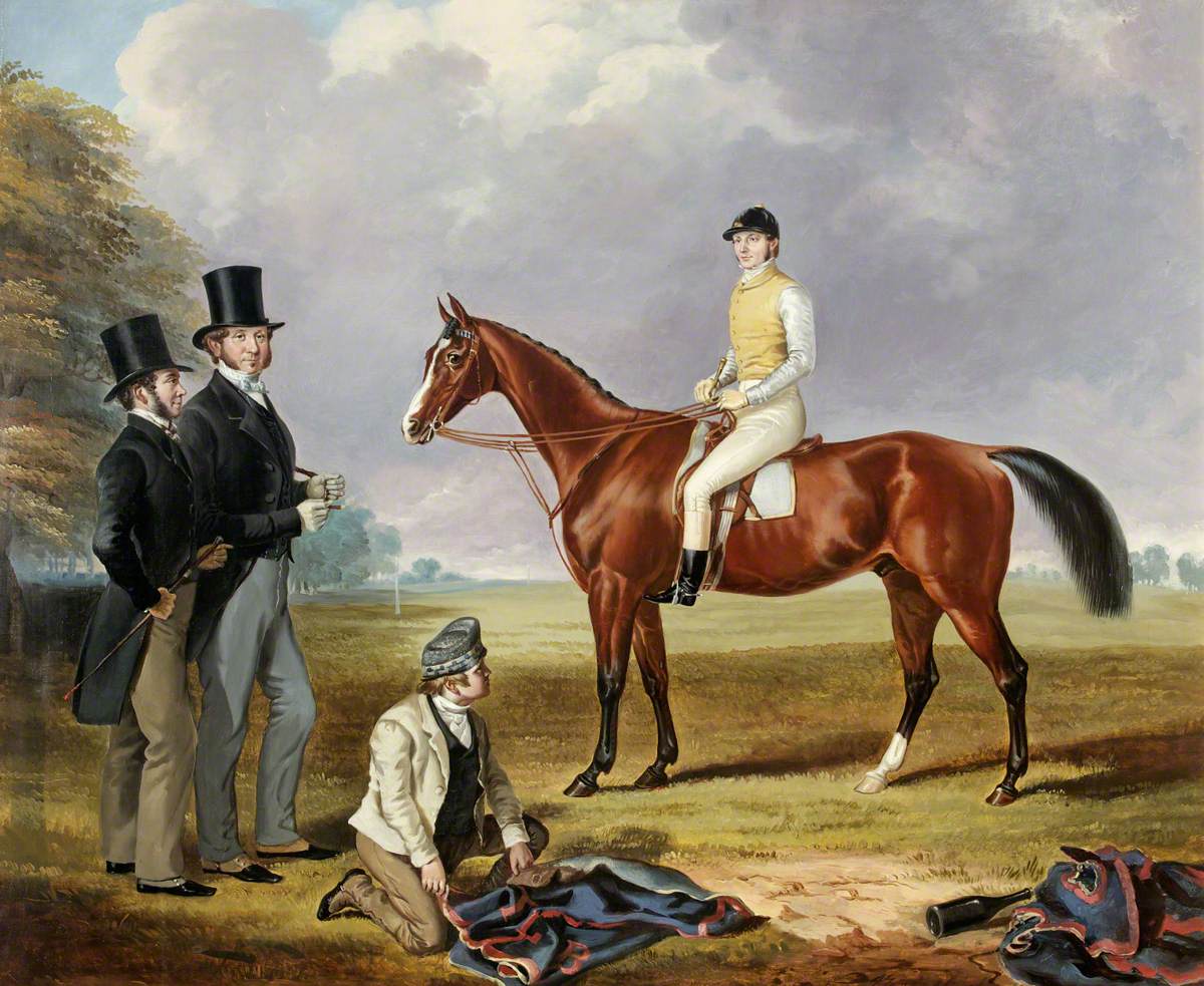 Doctor Fothergill Rowlands of Nantyglo on Tom Llewelyn Brewer's Horse, 'Bold Davy'