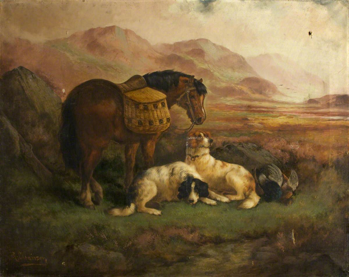 Landscape with Panniered Horse