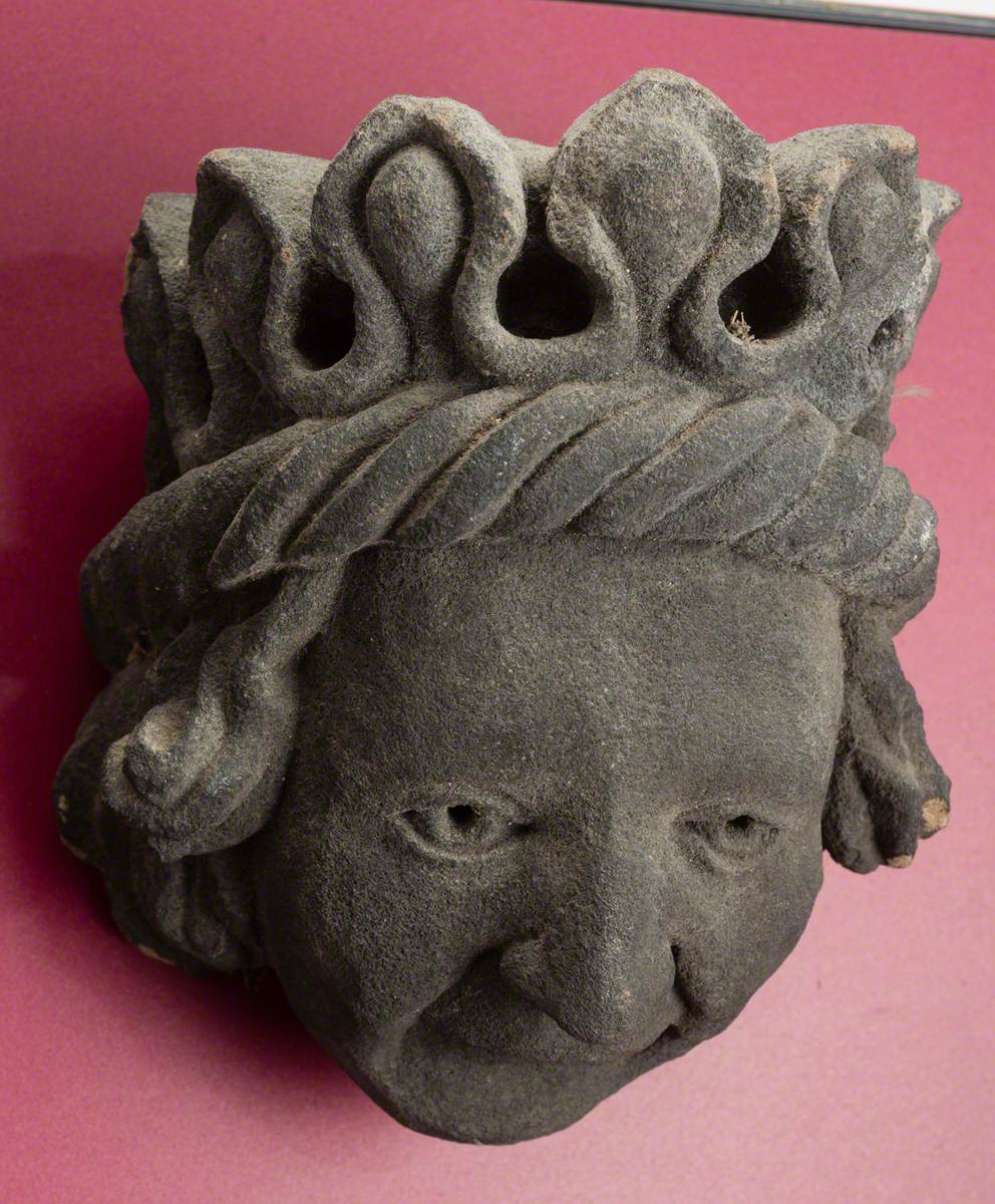 Stone Head with Crown