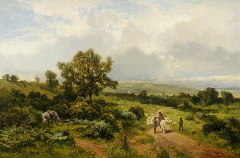 Wooded Landscape with Figures and Sheep