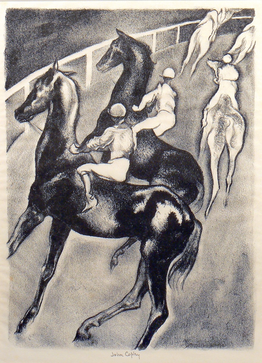 Horses turning into the Canter