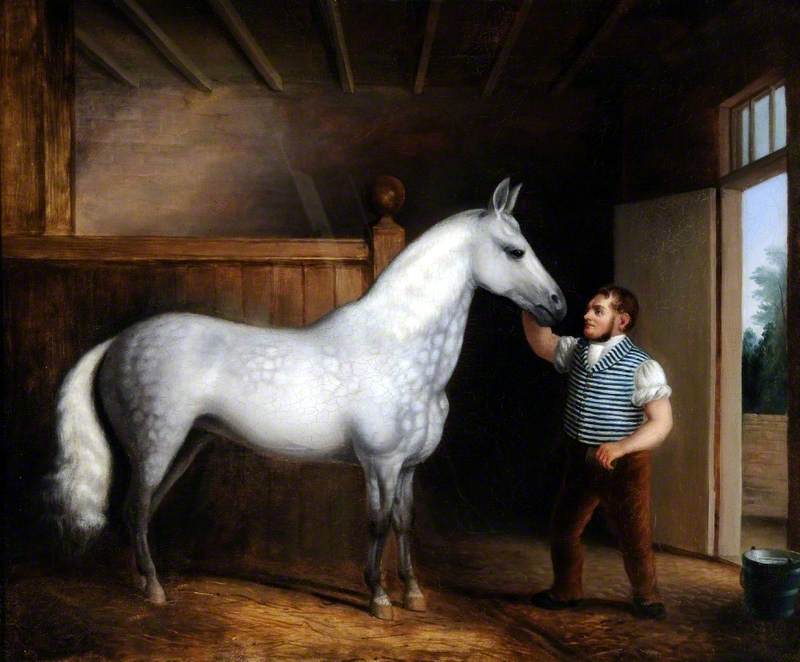 'Cinderella', a Favourite Cob of Mrs Henry Walker's and Her Coachman William Sales