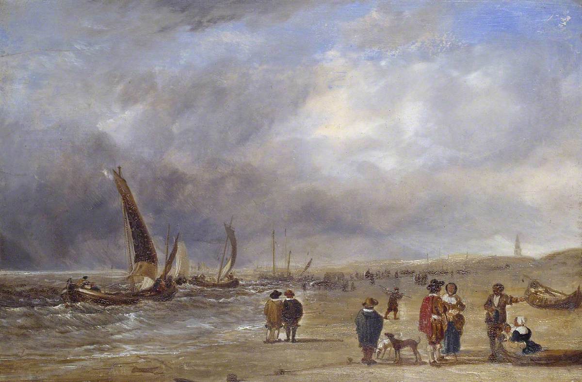 The Shore at Scheveningen (after Willem van de Velde)