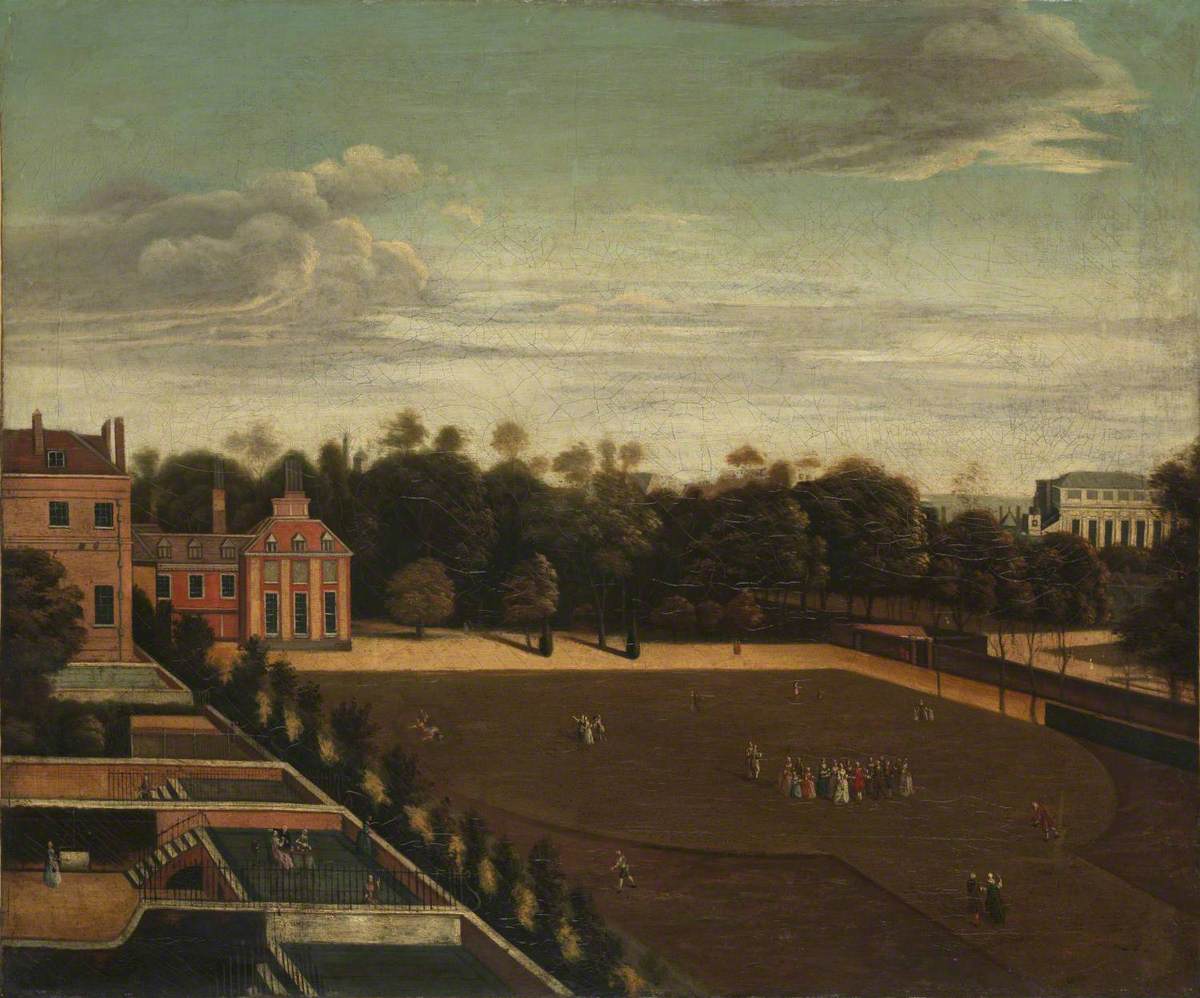 View of Carlton House, with a Royal Party in the Grounds