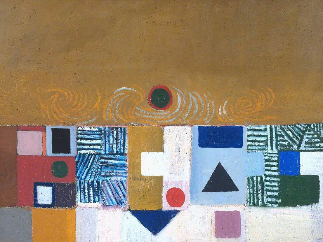 Square Motif, Blue and Gold: The Eclipse