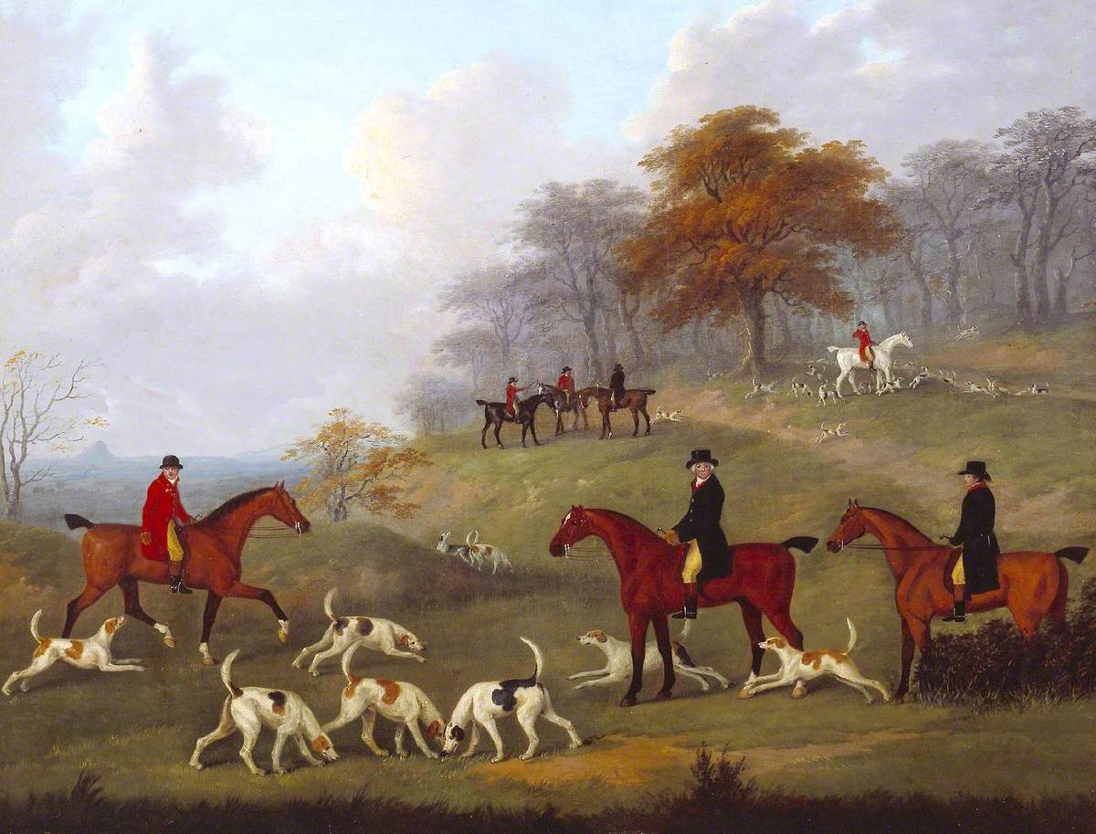 The Earl of Darlington Fox-Hunting with the Raby Pack: Drawing Cover