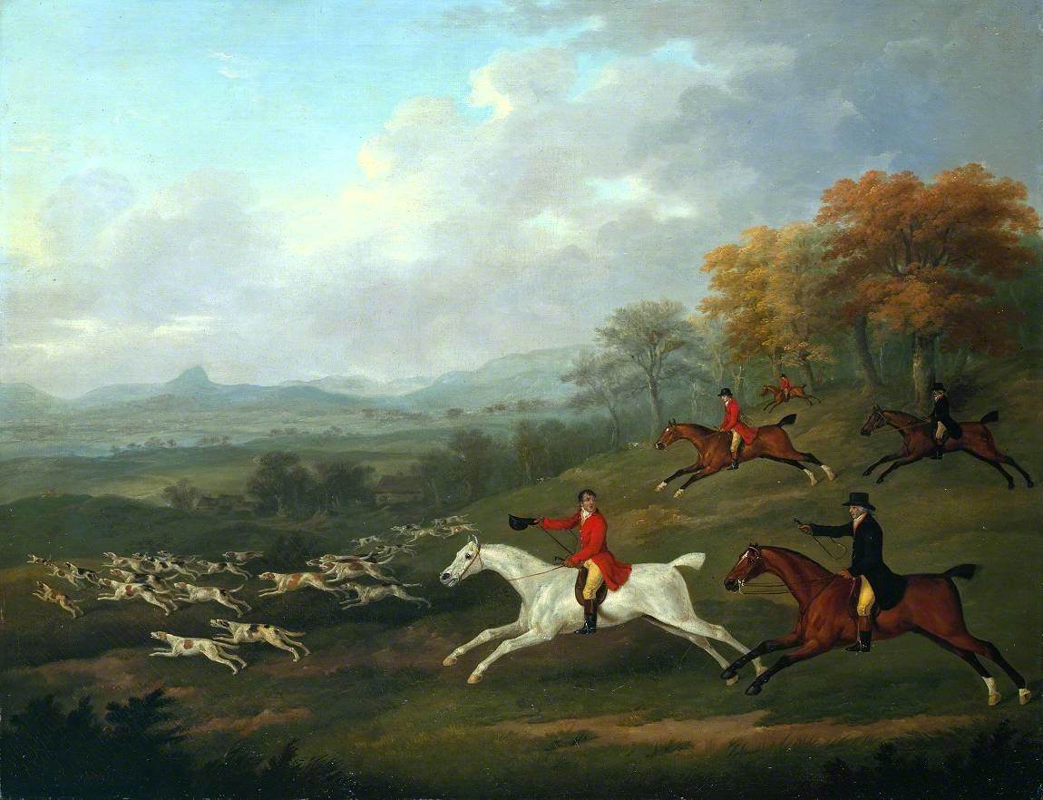 The Earl of Darlington Fox-Hunting with the Raby Pack: Full Cry