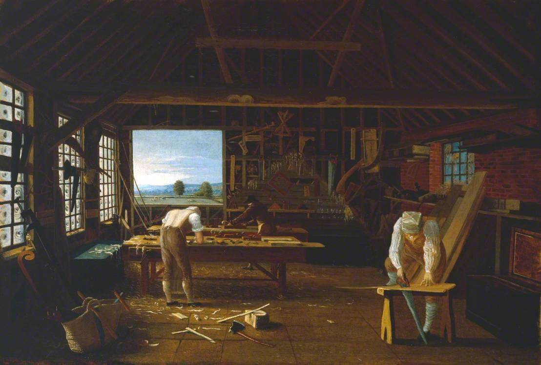 Interior of the Carpenter's Shop at Forty Hill, Enfield