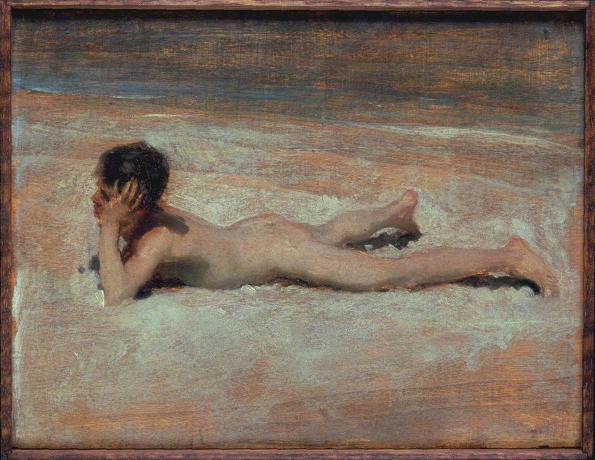 A Nude Boy on a Beach