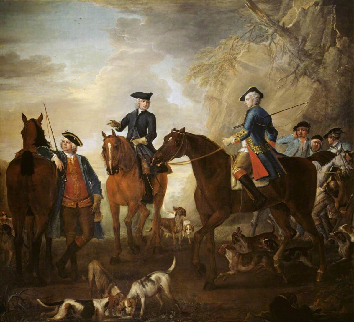 Viscount Weymouth's Hunt: Mr Jackson, the Hon. Henry Villiers and the Hon. Thomas Villiers, with Hunters and Hounds