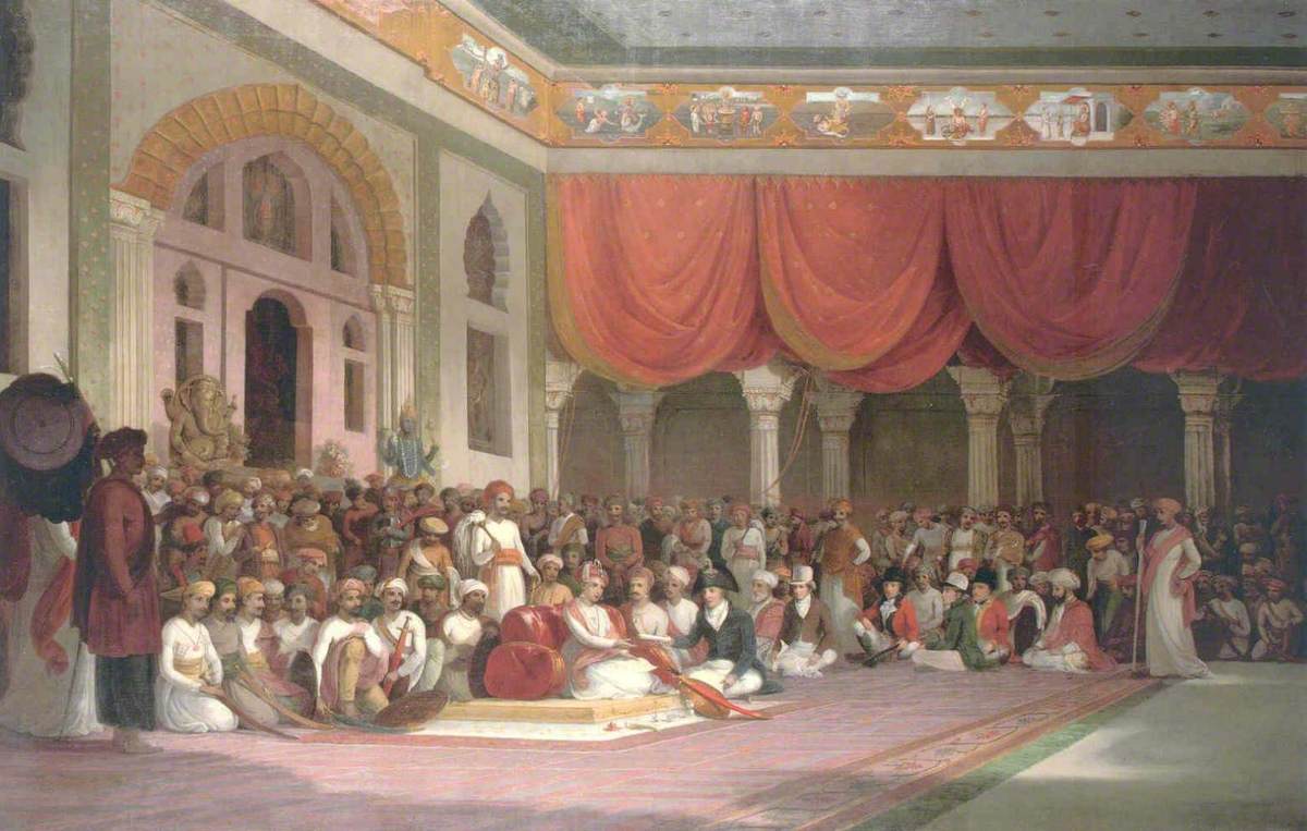 Sir Charles Warre Malet, Concluding a Treaty in 1790 in Durbar with the Peshwa of the Maratha Empire