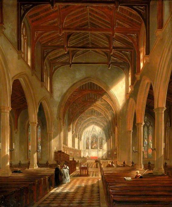 Interior of St Peter's Church, Newcastle upon Tyne