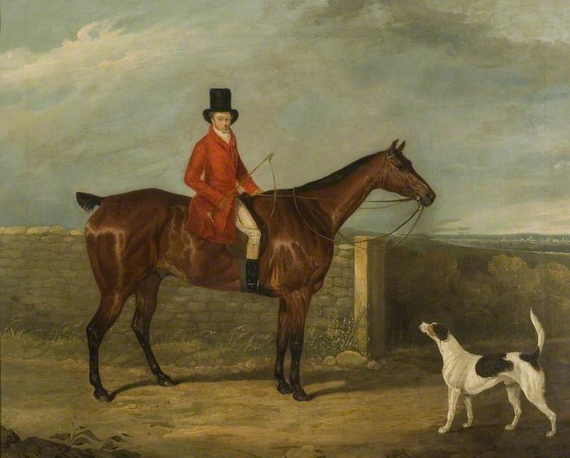 John Hall Kent in Hunting Attire Seated on a Horse