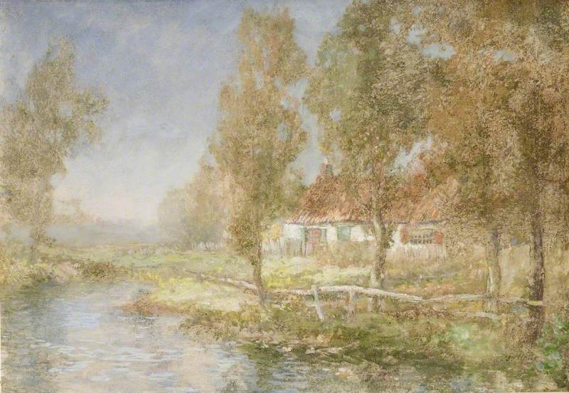 Cottage and Stream