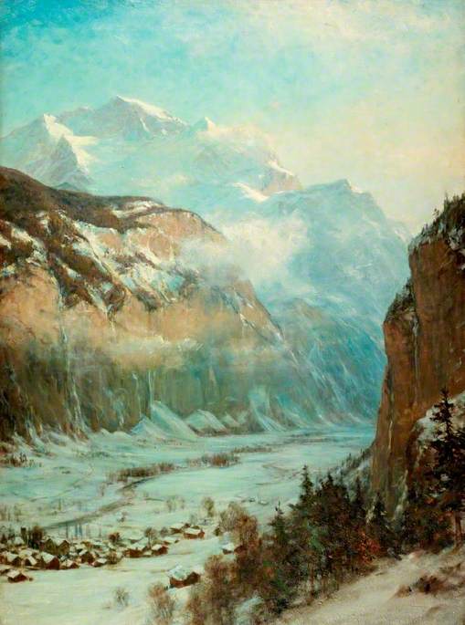 Mountainous Landscape in Winter