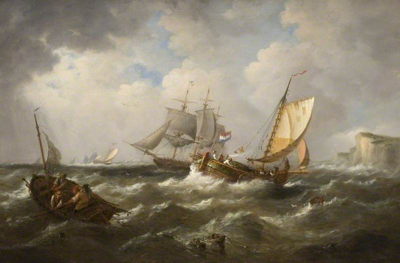 Seascape with French Shipping