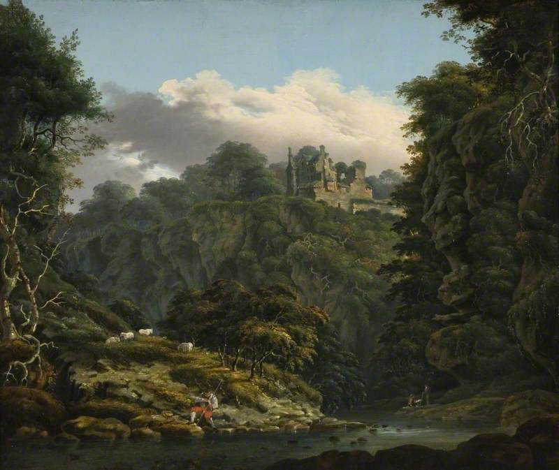 River Scene with Ruins | Art UK