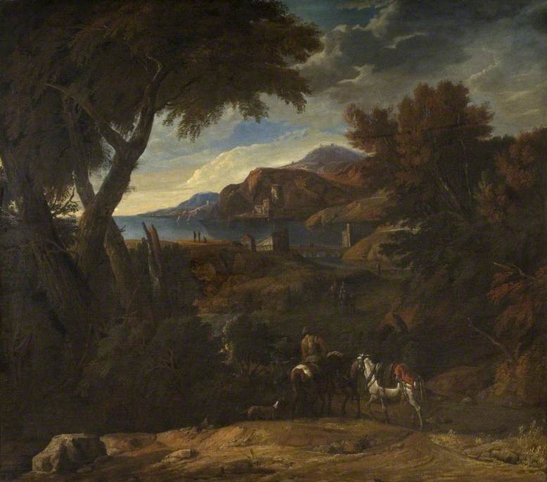 Landscape with Pack Mules