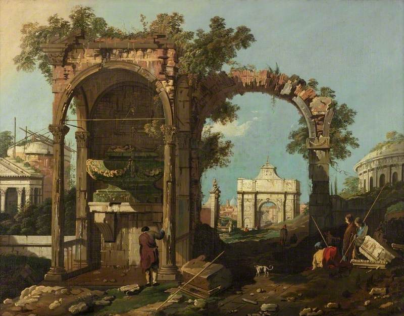 Ruins and Figures, Outskirts of Rome near the Tomb of Cecilia Metella