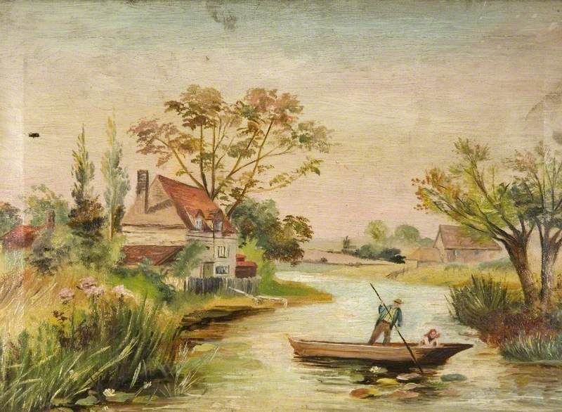 River Scene, Punting