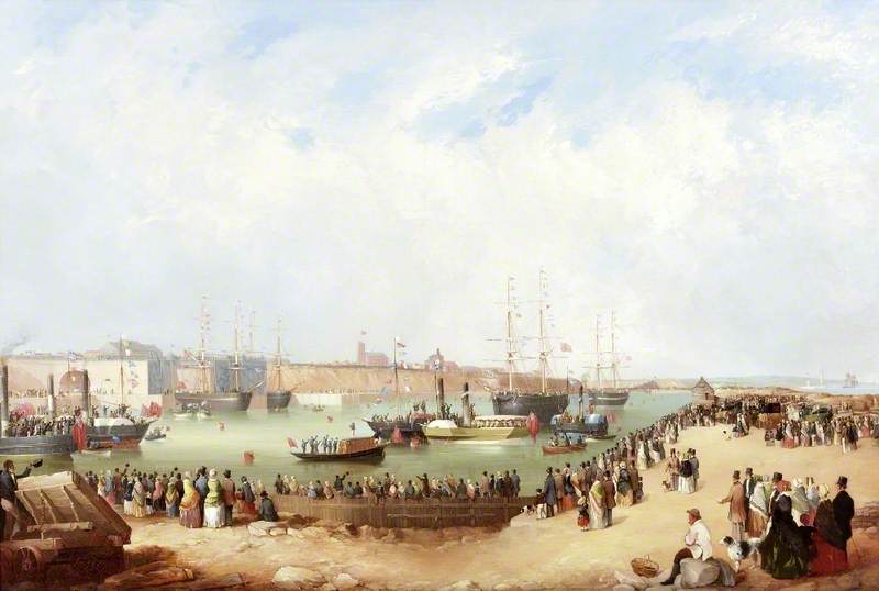 Opening of the South Dock, Sunderland, 1850
