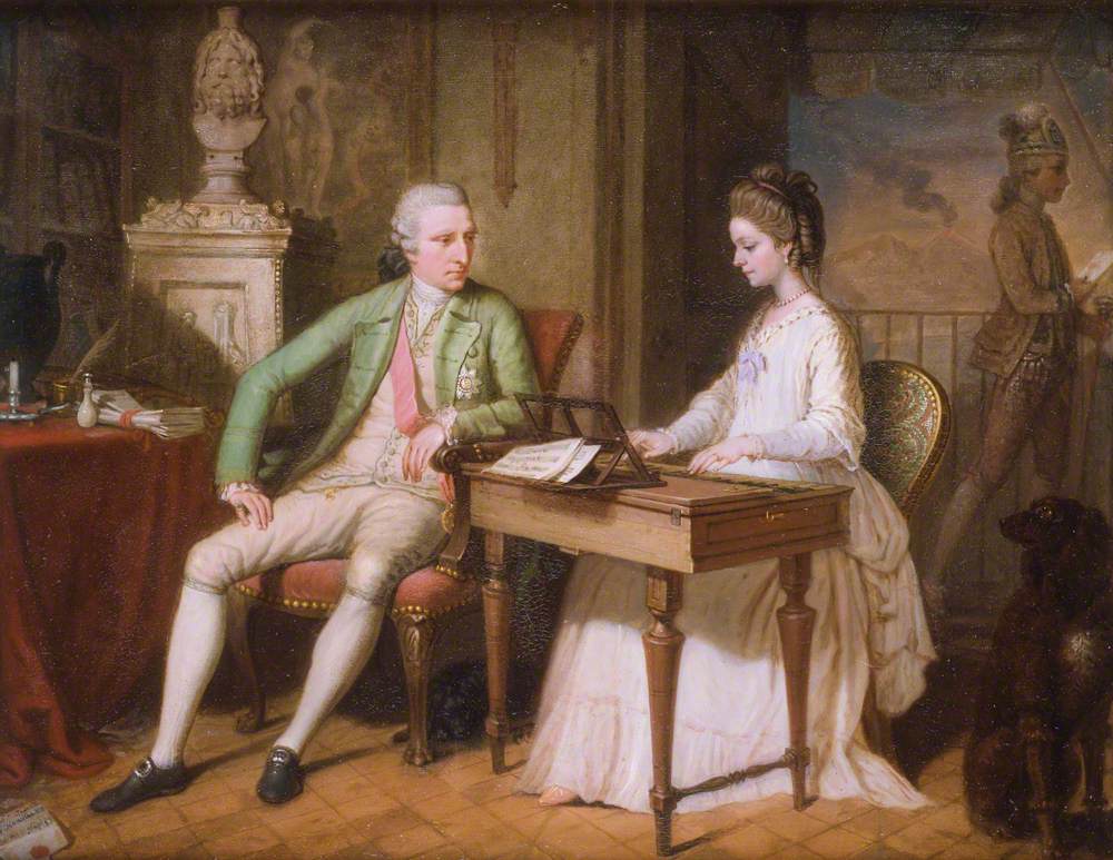 Sir William Hamilton (1730–1803), and the First Lady Hamilton (1738–1782), in Their Apartment in Naples