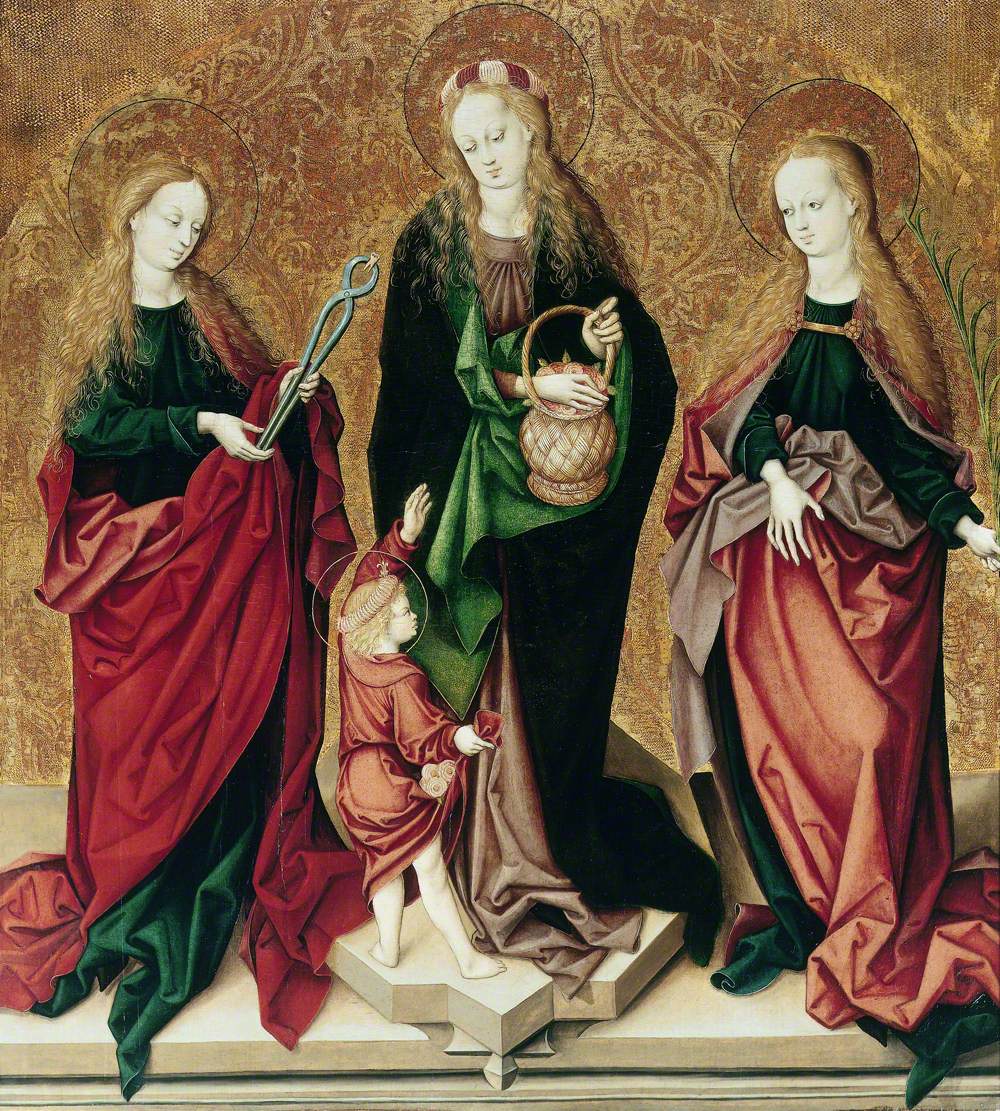 Saint Apollonia, Saint Dorothy of Cappadocia and an Unidentified Female Saint