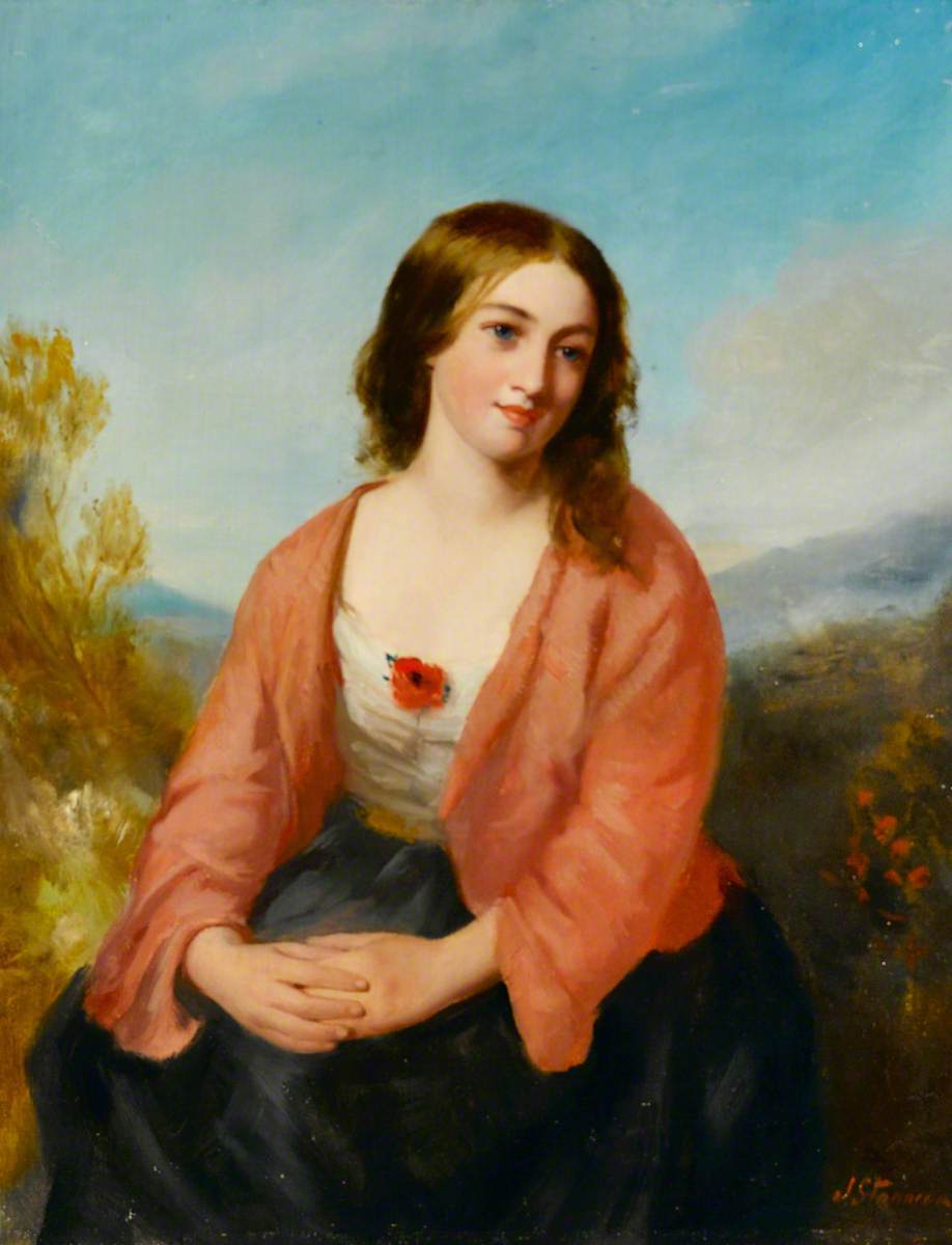 Young Woman in a Pink Dress