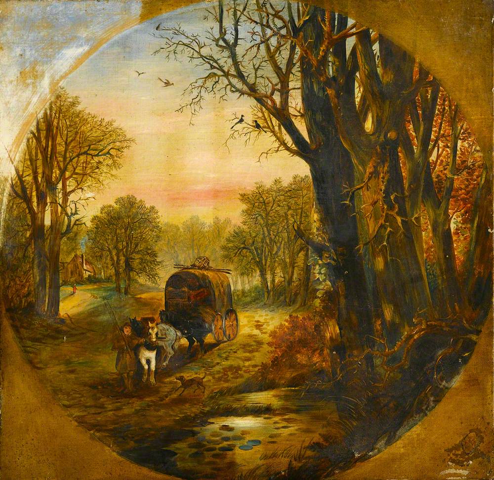 Wooded Landscape with a Waggon