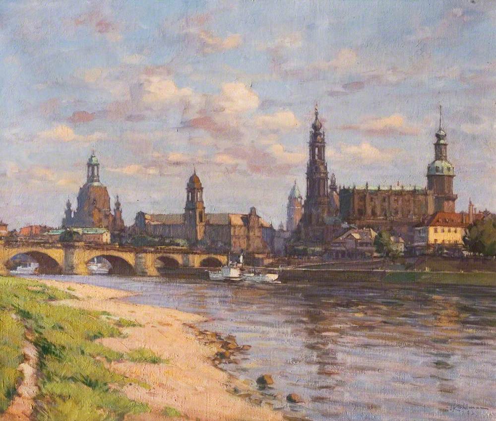 Blick auf Stadt ... zu Dresden