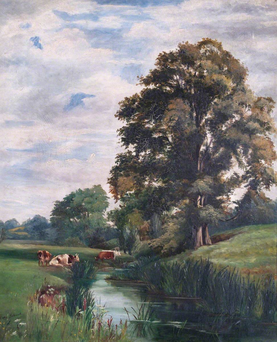 Cows by a Stream*