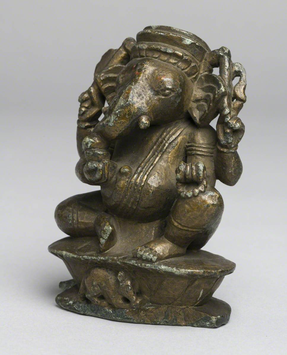 Lord Ganesha on Small Base with Mouse