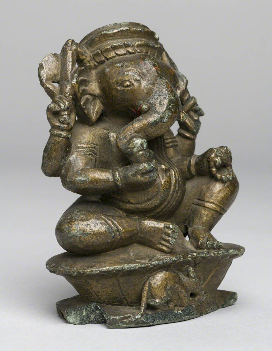 Lord Ganesha on Small Base with Mouse