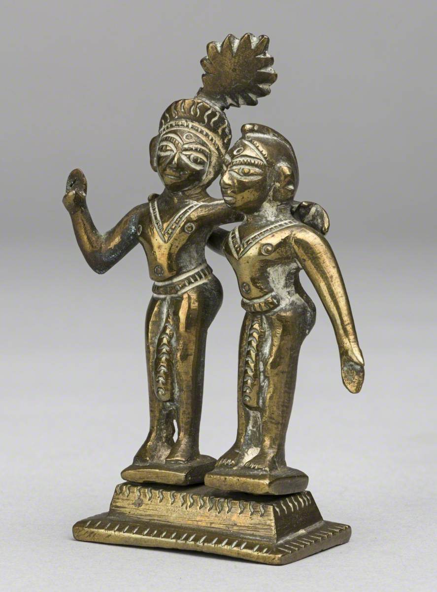 Krishna and Radha in Dancing Pose