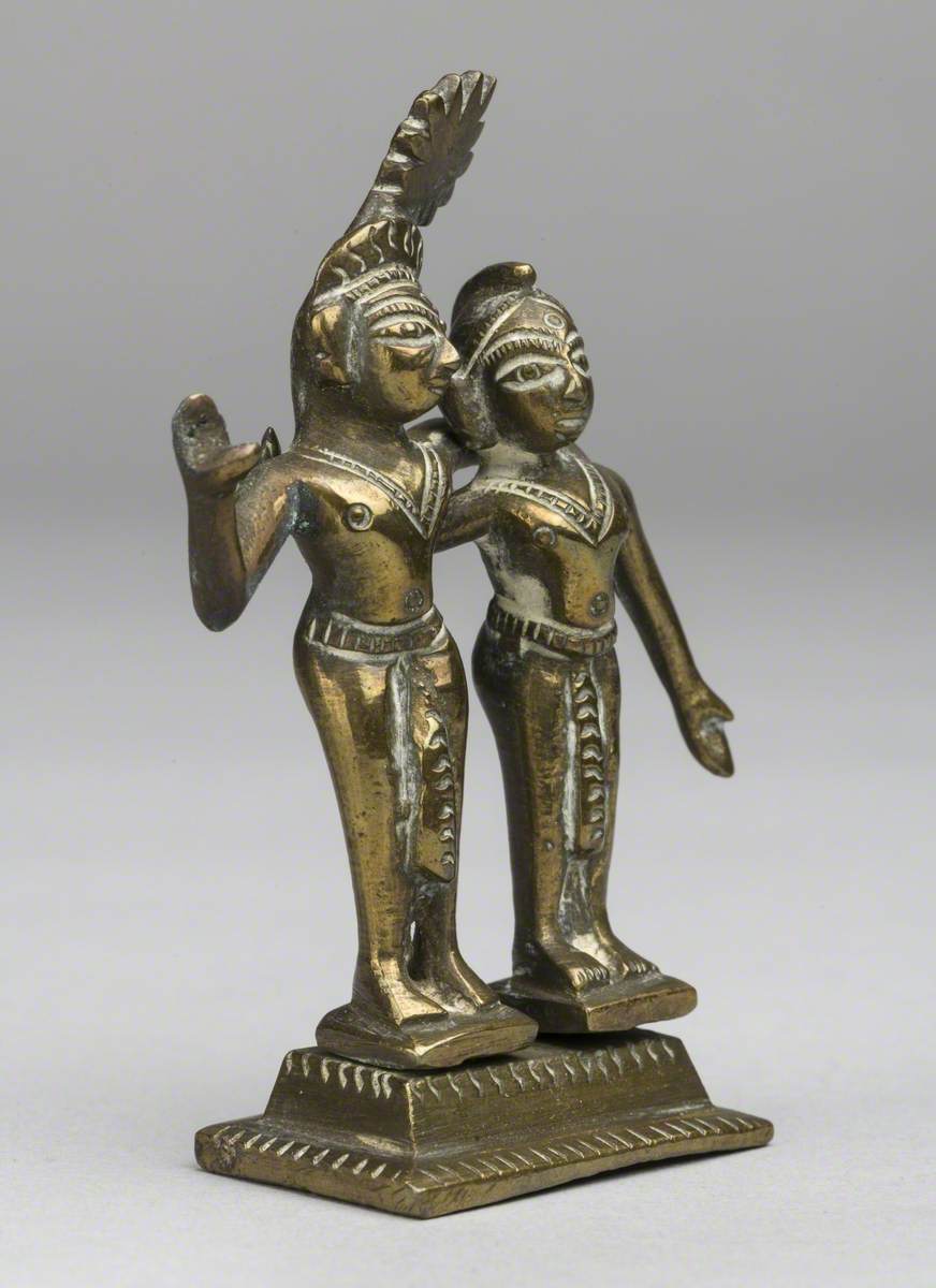 Krishna and Radha in Dancing Pose