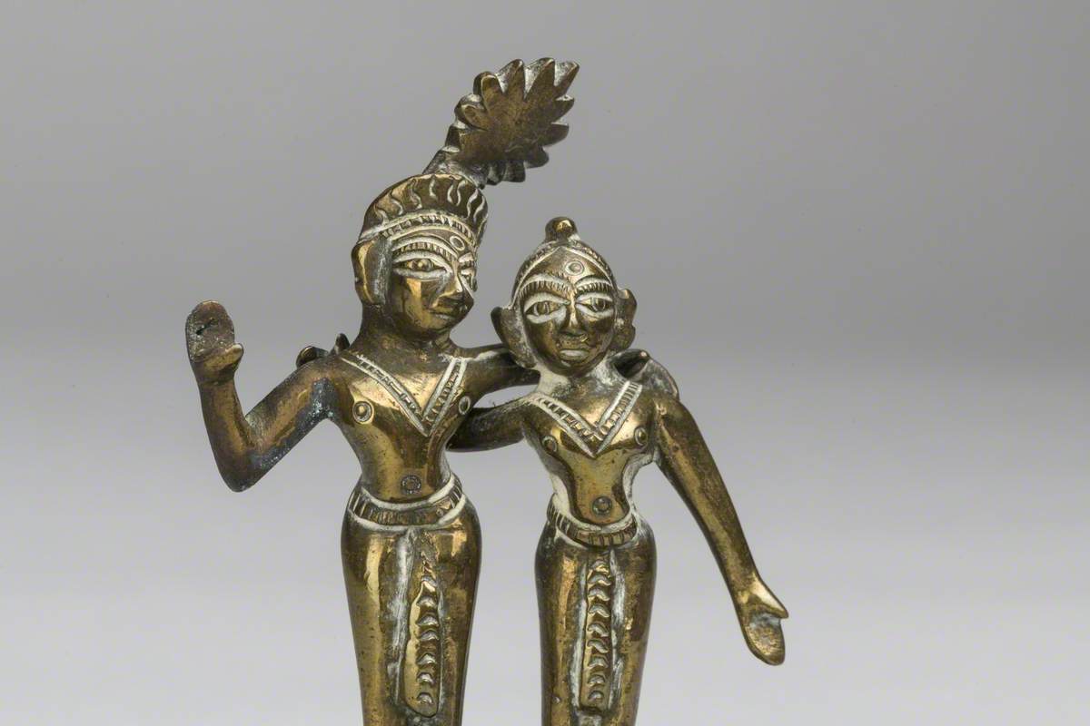 Krishna and Radha in Dancing Pose