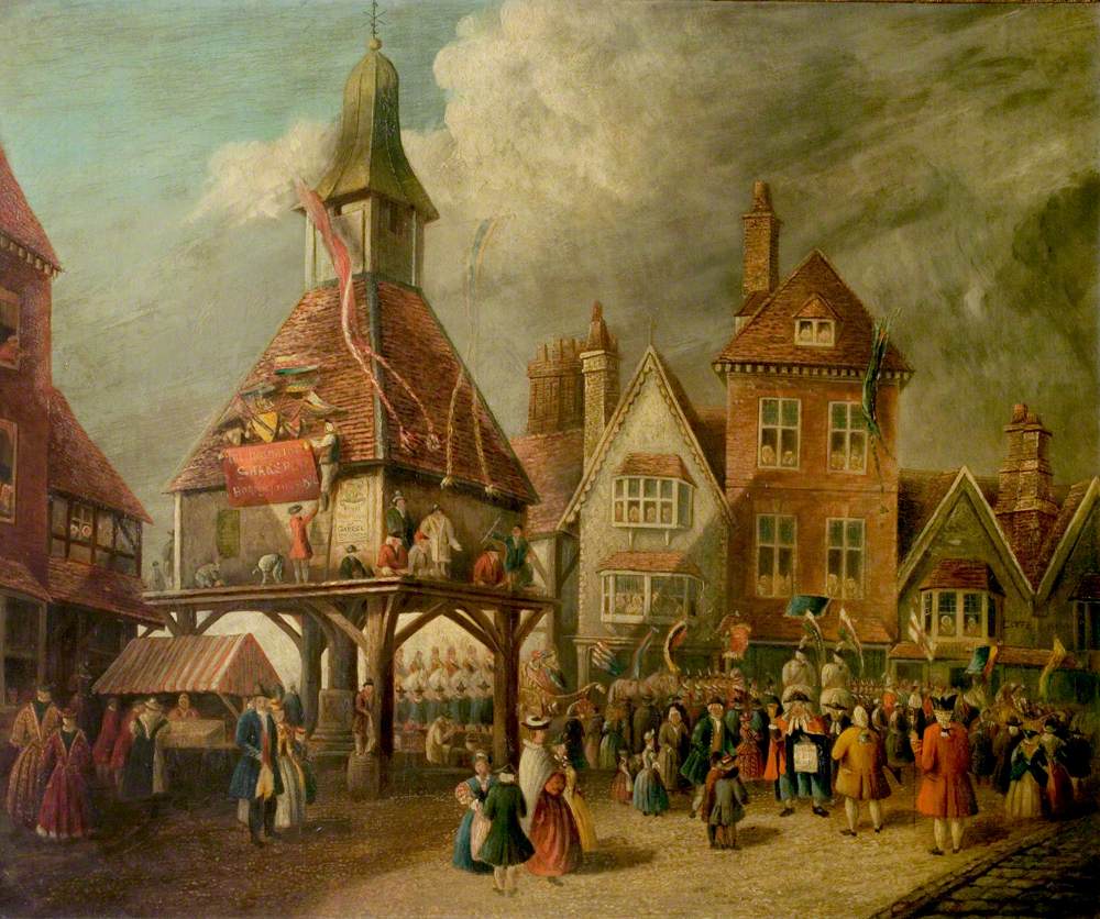 Scene at the High Cross, Garrick Jubilee, Stratford-upon-Avon, Warwickshire
