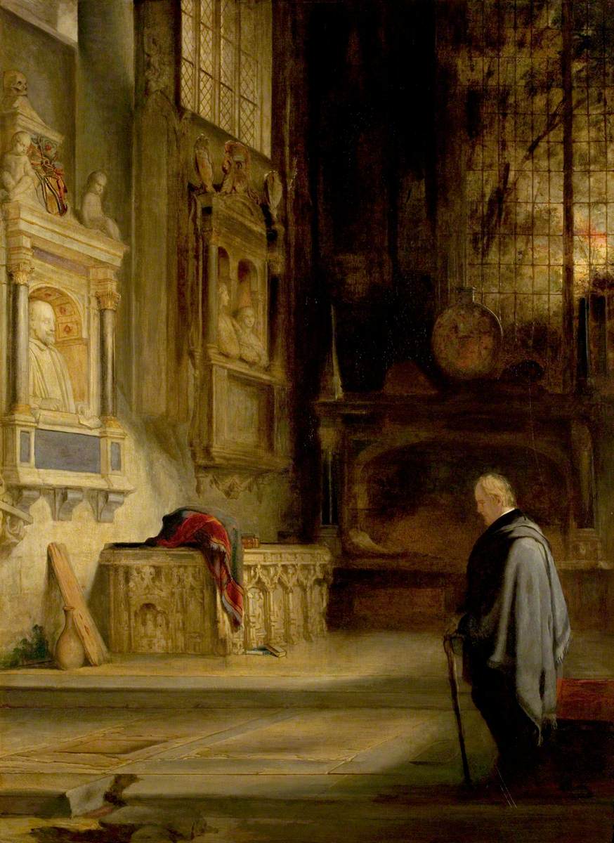 Sir Walter Scott at Shakespeare's Tomb