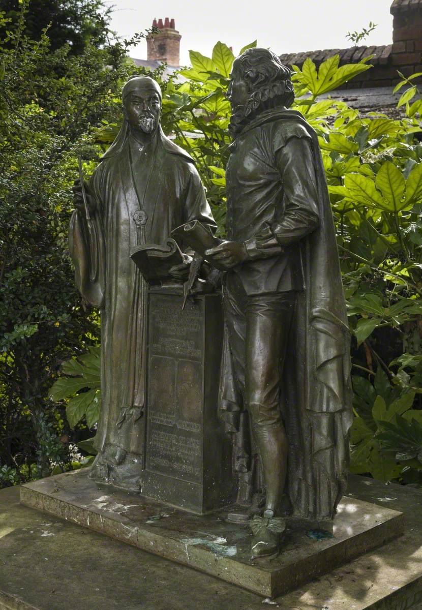 William Shakespeare and Tang Xianzu Masters of Drama and Art Commemoration Sculpture