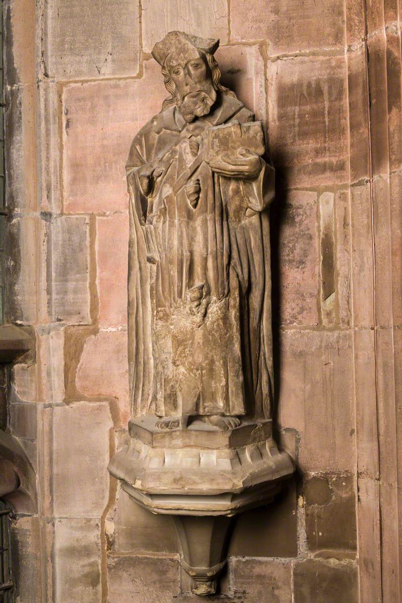 Saint Carrying Books
