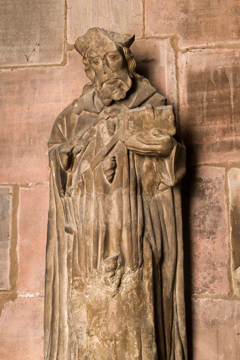 Saint Carrying Books