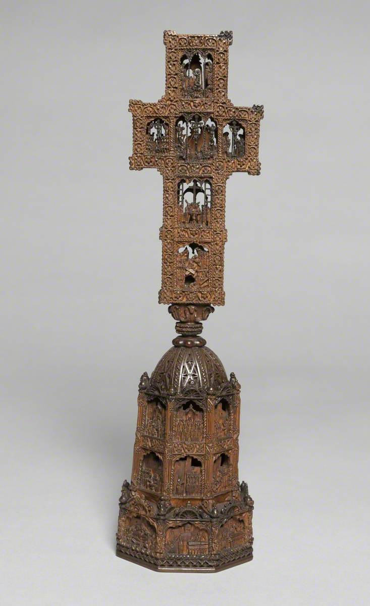 Cross Containing Minute Scenes of the Birth and Passion of Christ