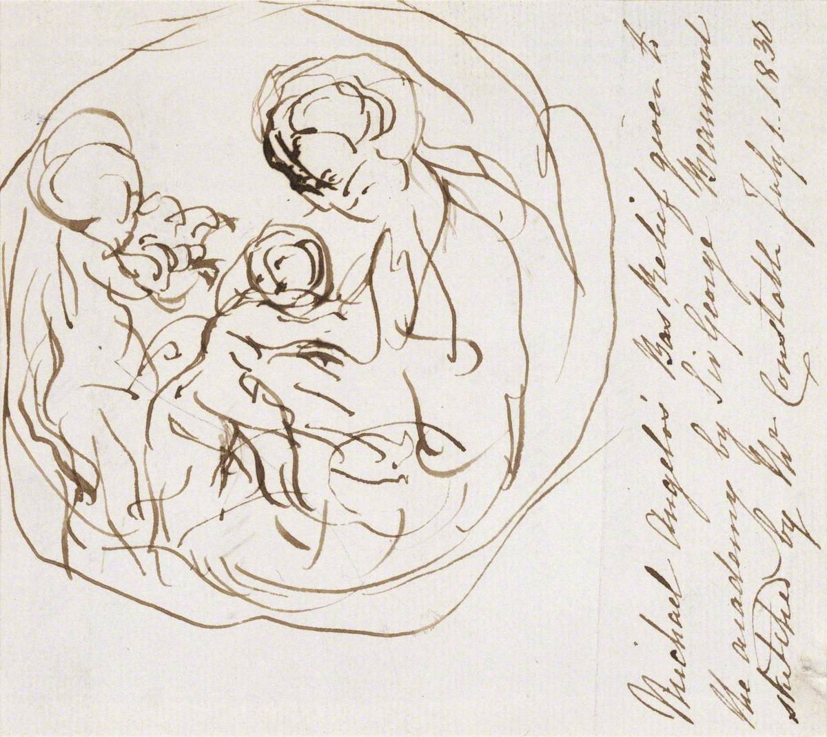 Sketch of Michelangelo's Taddei Tondo