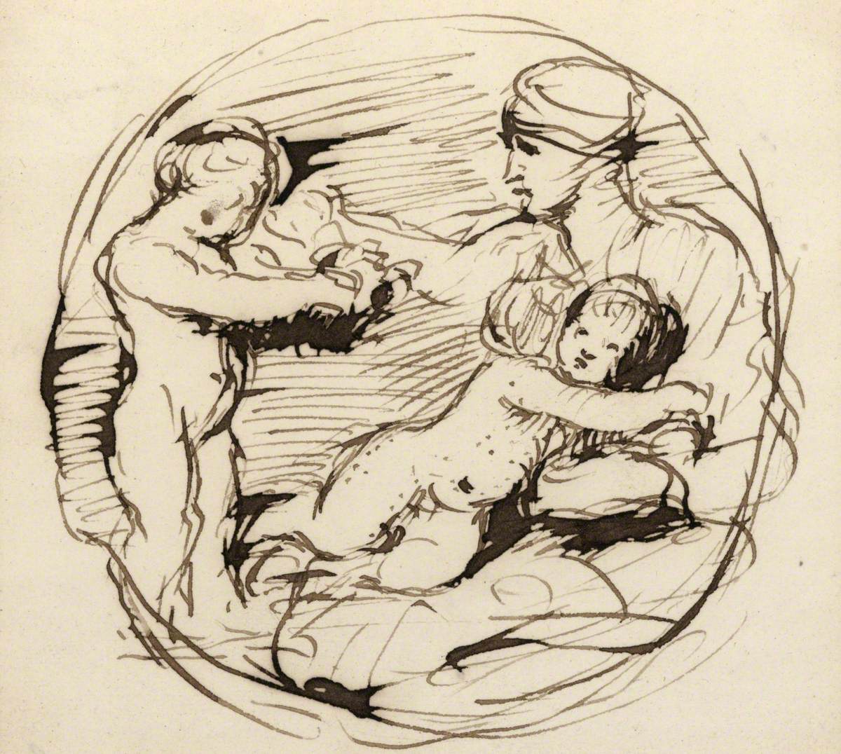 Sketch of Michelangelo's Taddei Tondo