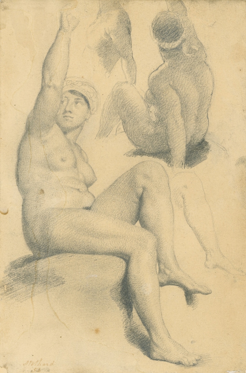 Studies of a Seated Female Nude