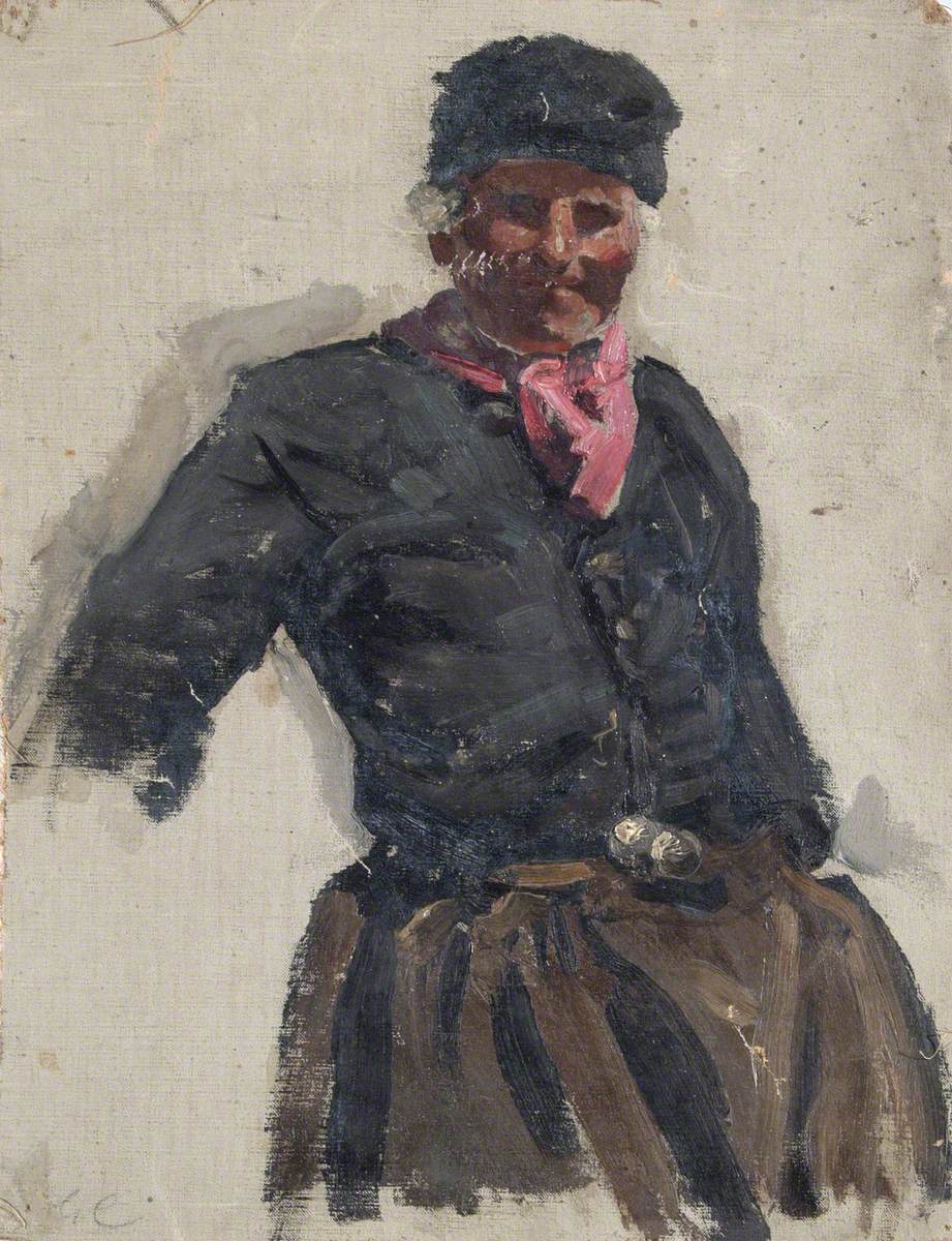 Sketch of a Man Wearing Dutch Costume (Volendam)