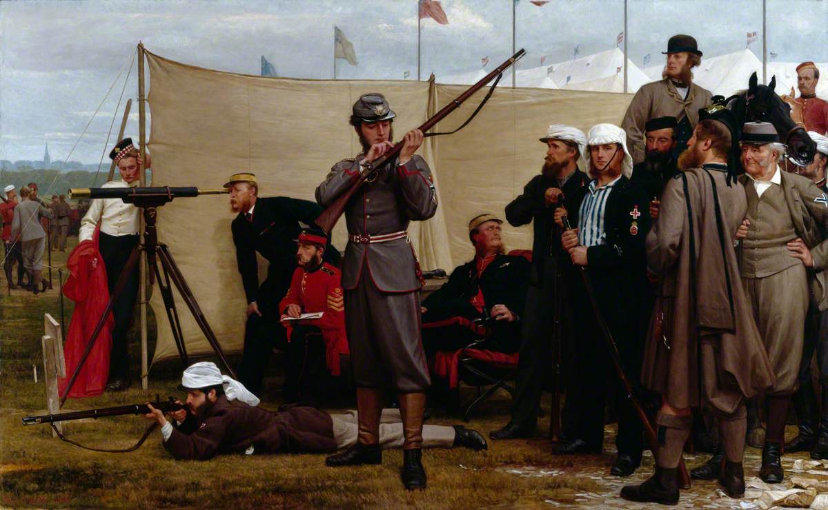 Volunteers at a Firing Point, 1866