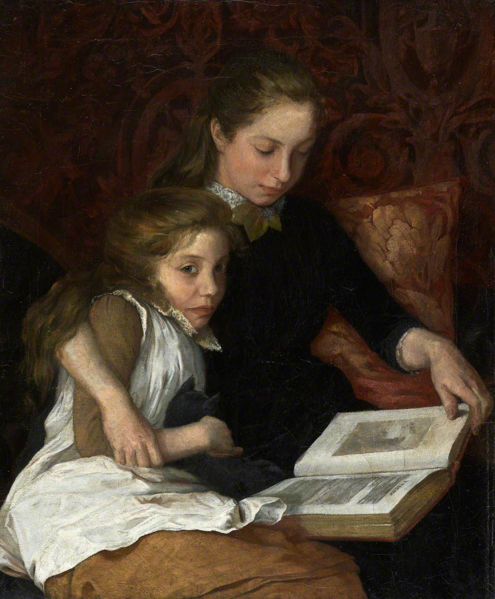 Two Girls Reading