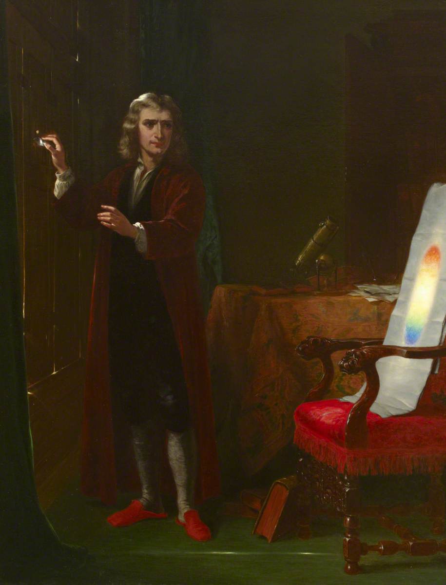 Newton Investigating Light