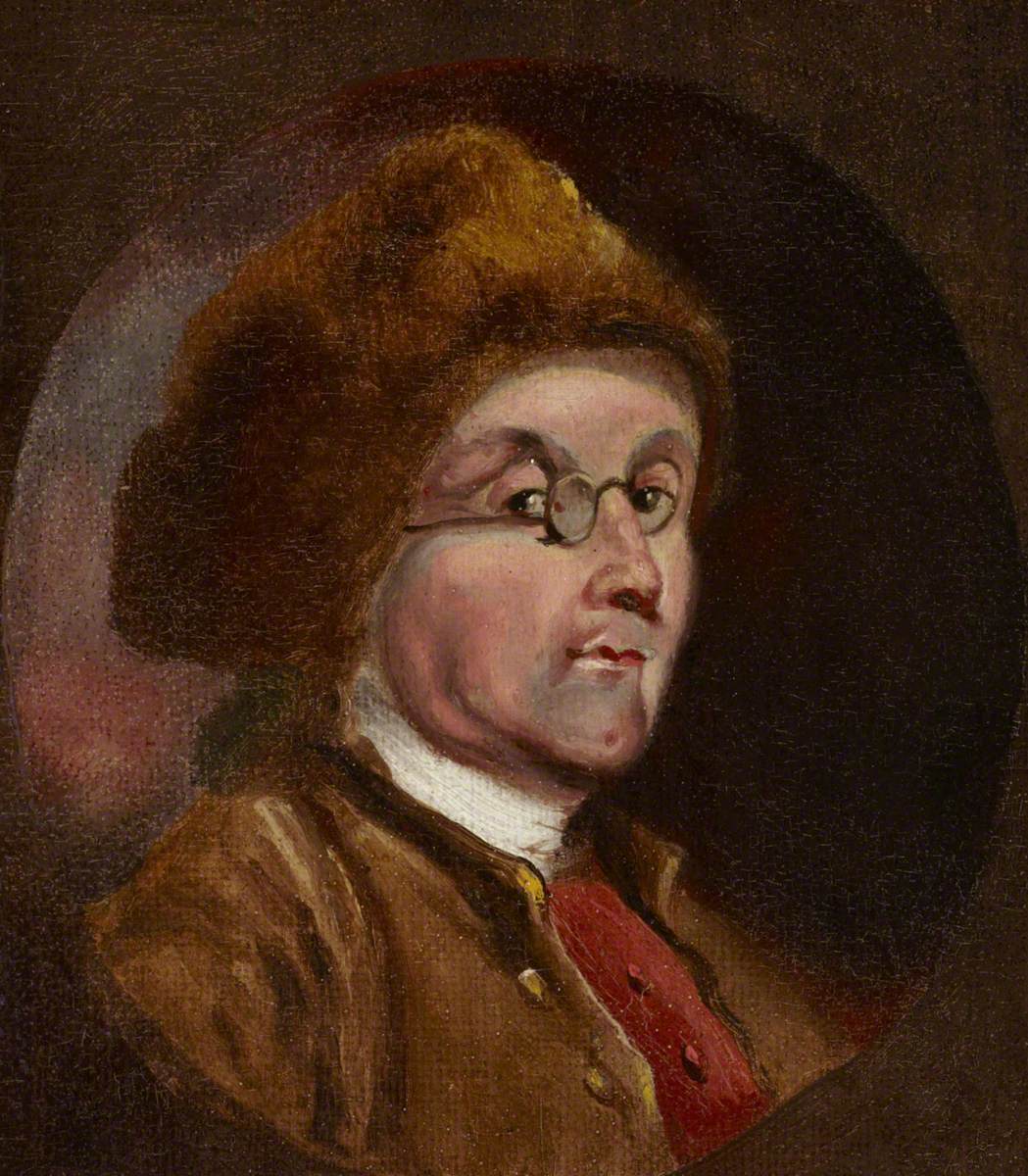 Benjamin Franklin (1706–1790), Wearing a Fur Hat and Glasses